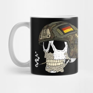 a bundeswehr skull with a flecktarn helmet. Mug